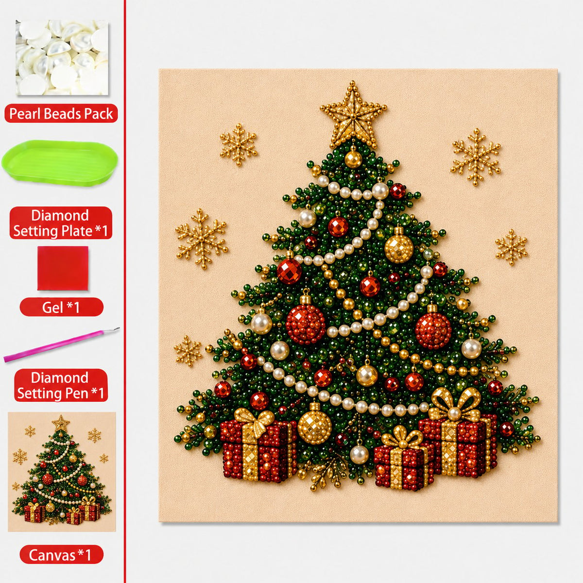 ✨ 3D Christmas Pearl Craft Kit – Relaxing DIY Holiday Art