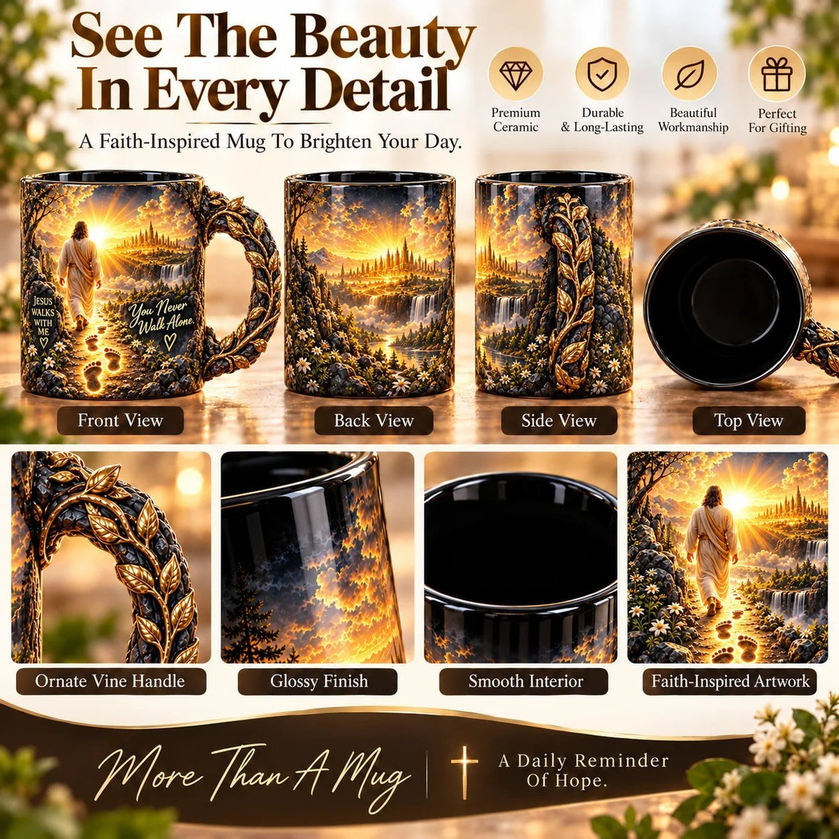 Jesus Walks With Me heat-reveal faith mug - image 5