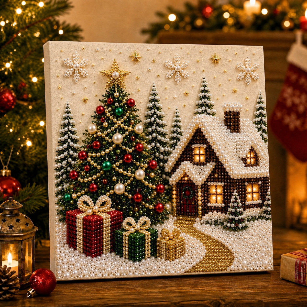 ✨ 3D Christmas Pearl Craft Kit – Relaxing DIY Holiday Art