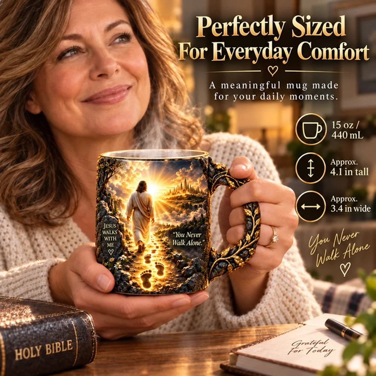 Jesus Walks With Me heat-reveal faith mug - image 7