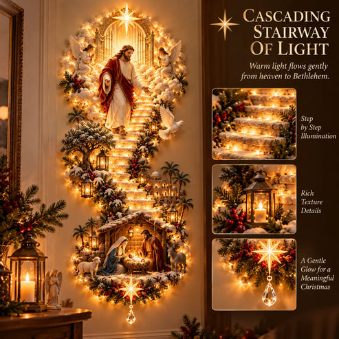 Jesus Light of Heaven Christmas Wall Hanging