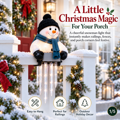 WinterGlow Snowman Icicle Light Decor