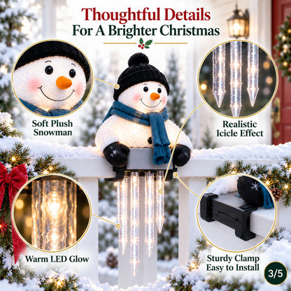 WinterGlow Snowman Icicle Light Decor