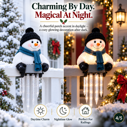 WinterGlow Snowman Icicle Light Decor
