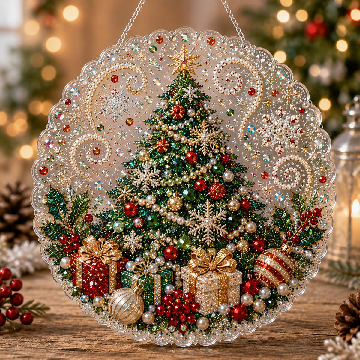 ✨ Christmas Pearl Diamond Art Hanging Ornament Kit | DIY Handmade Holiday Hanging Decor 🎅💎