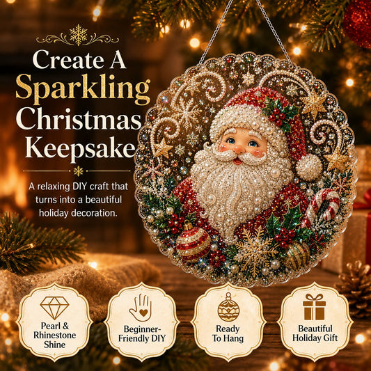 ✨ Christmas Pearl Diamond Art Hanging Ornament Kit | DIY Handmade Holiday Hanging Decor 🎅💎