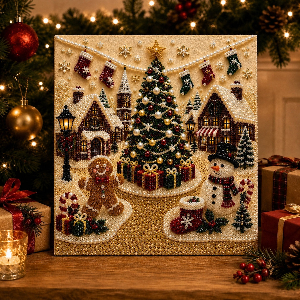 ✨ 3D Christmas Pearl Craft Kit – Relaxing DIY Holiday Art