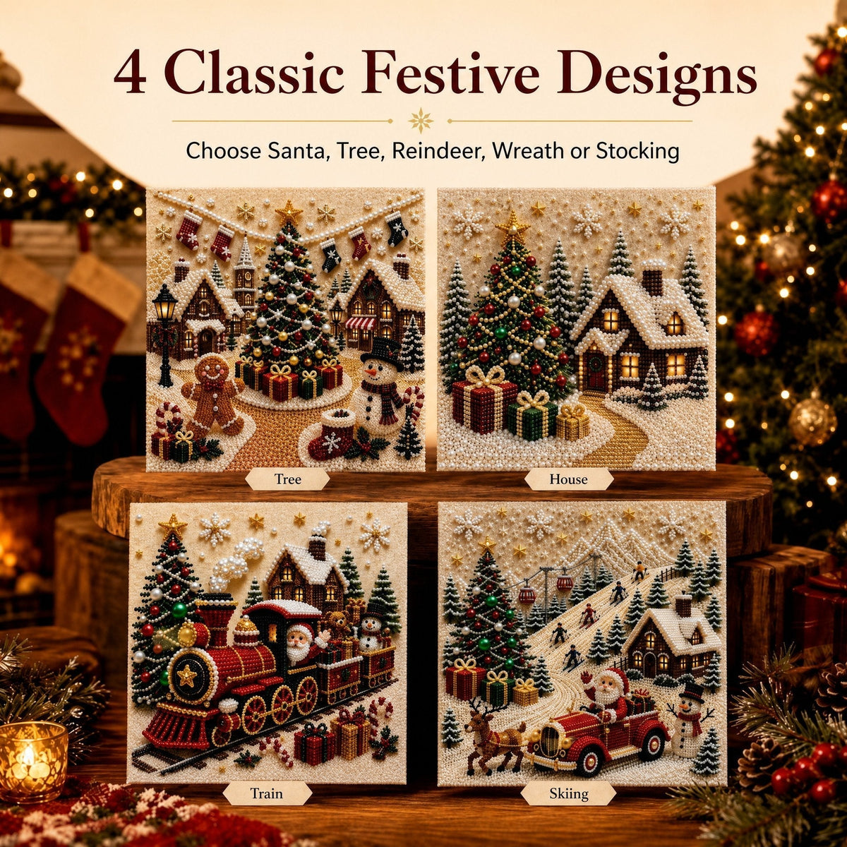 ✨ 3D Christmas Pearl Craft Kit – Relaxing DIY Holiday Art