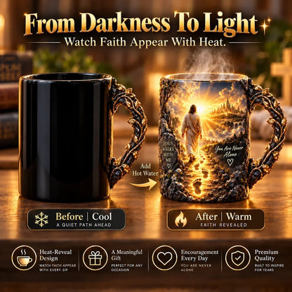 Jesus Walks With Me heat-reveal faith mug - image 2