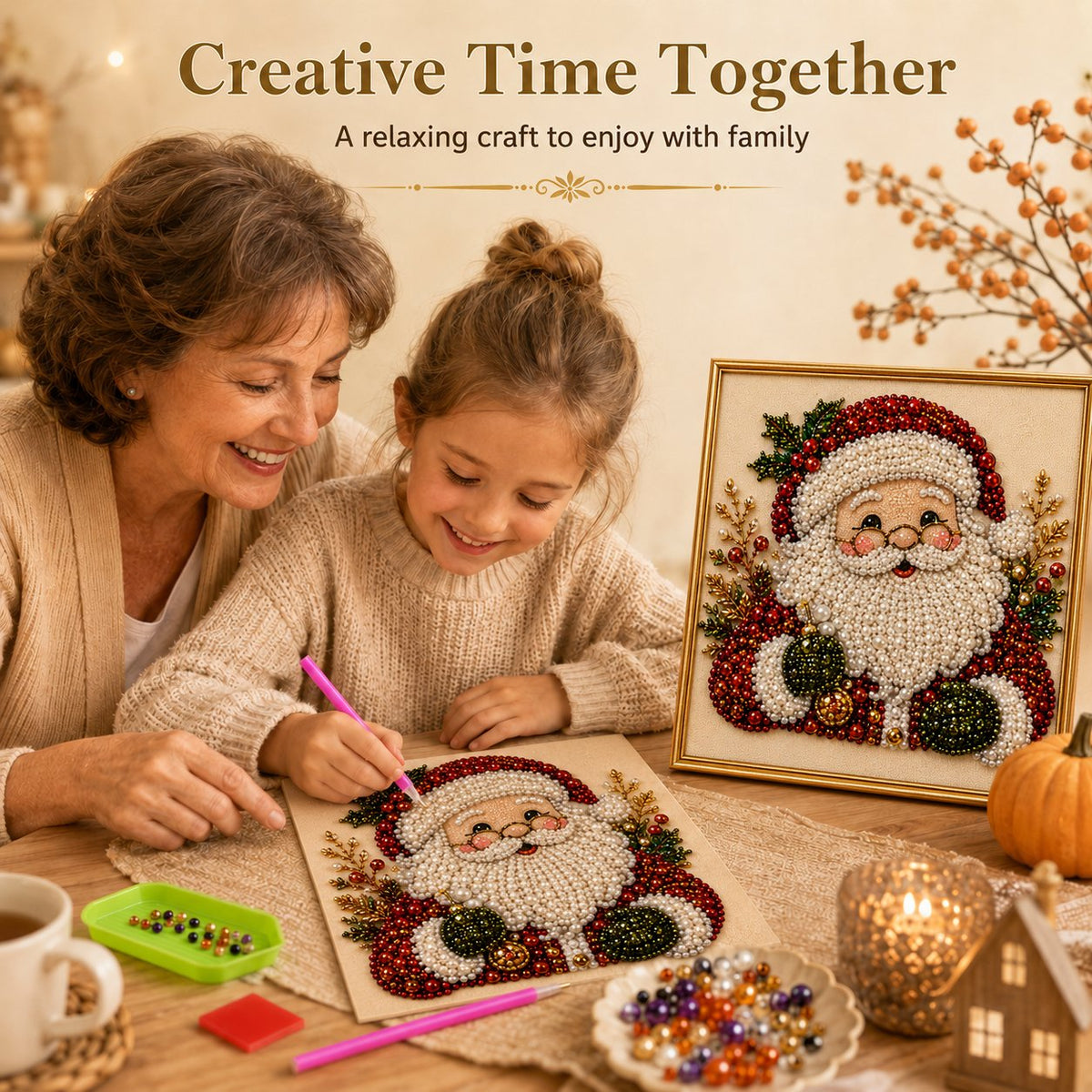 ✨ 3D Christmas Pearl Craft Kit – Relaxing DIY Holiday Art