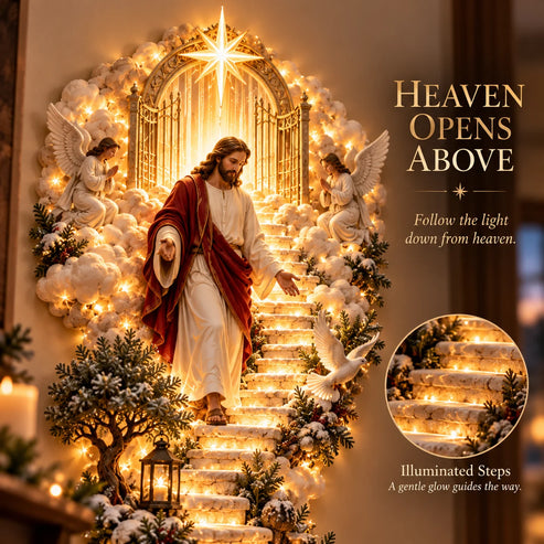 Jesus Light of Heaven Christmas Wall Hanging