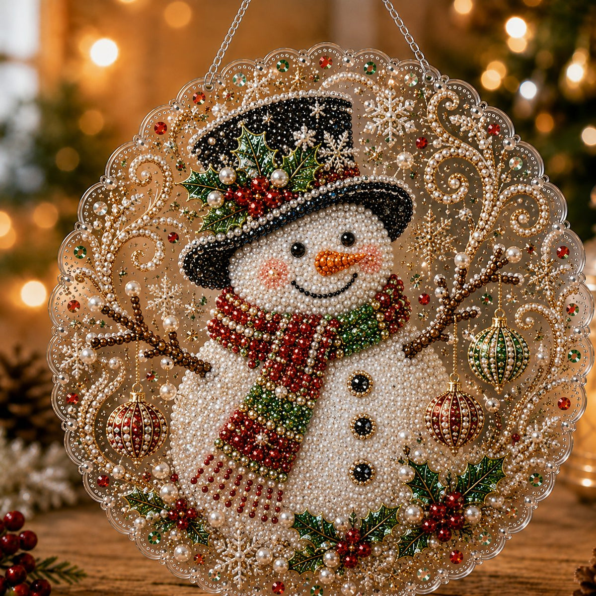 ✨ Christmas Pearl Diamond Art Hanging Ornament Kit | DIY Handmade Holiday Hanging Decor 🎅💎