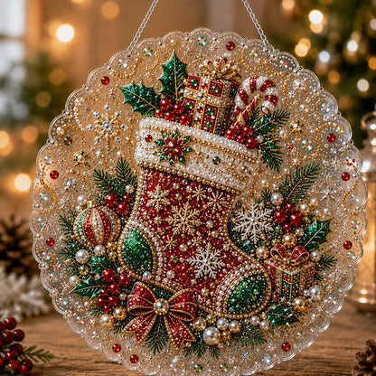 ✨ Christmas Pearl Diamond Art Hanging Ornament Kit | DIY Handmade Holiday Hanging Decor 🎅💎